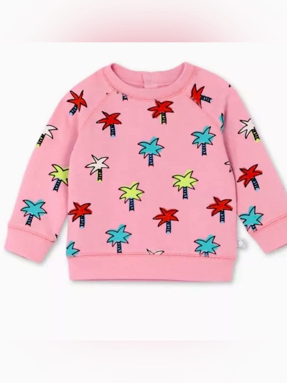 Stella McCartney Kids Pink Palm-Print Sweatshirt